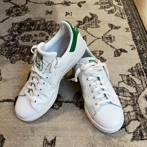 Adidas Originals Stan Smith Women's Size 9.5 White Green Leather Sneakers